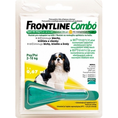 frontline proti blechám-Frontline Combo Spot-On Dog S 2-10 kg 