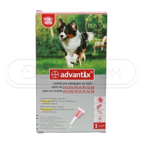 Advantix Spot On 1x2,5ml pro psy 10-25kg (1 pipeta) 