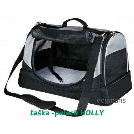 Transportní Taška-Pelíšek Holly50x30x30cm nylon, černo/šedá